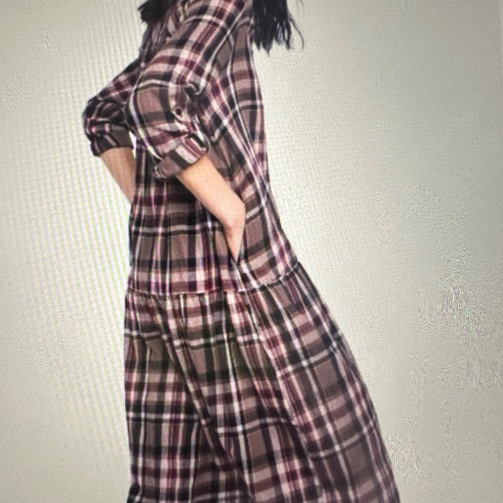 Zara Plaid Midi Dress - Picture 3 of 9